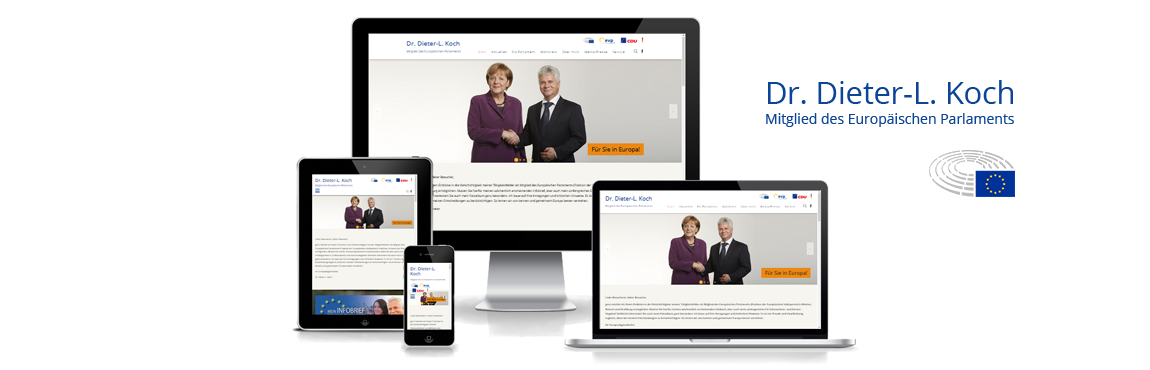 Website Relaunch für Dr. Dieter Lebrecht Koch (Europaabgeordneter)