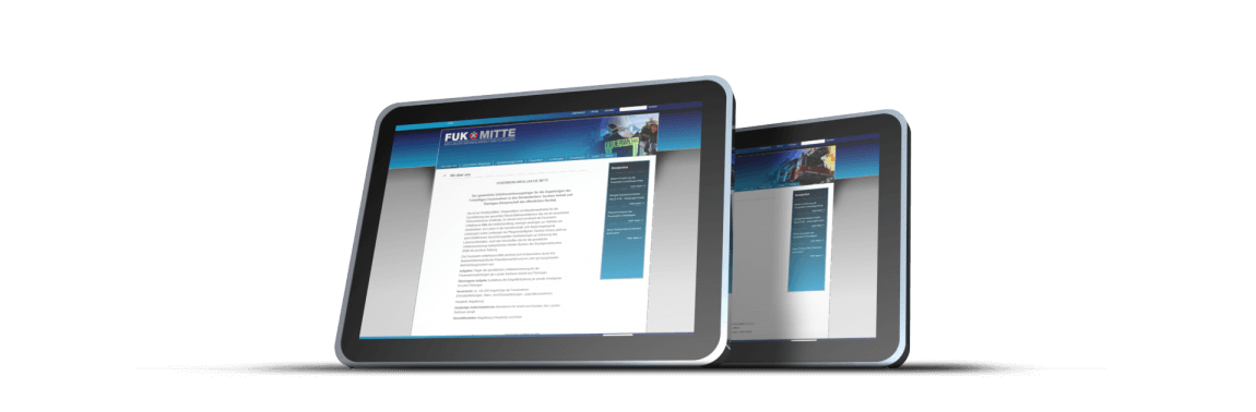ein modernes Webdesign für die Feuerwehr - Unfallkasse Mitte