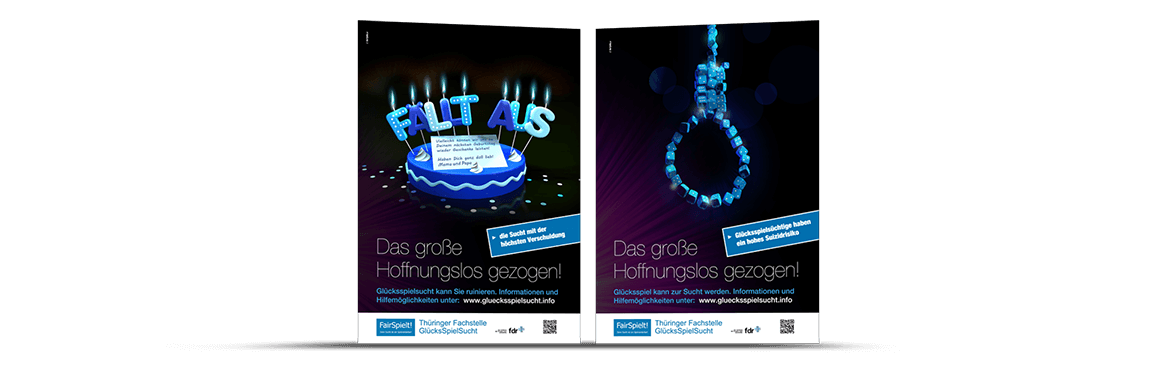 Plakatkampagne Glücksspielsucht