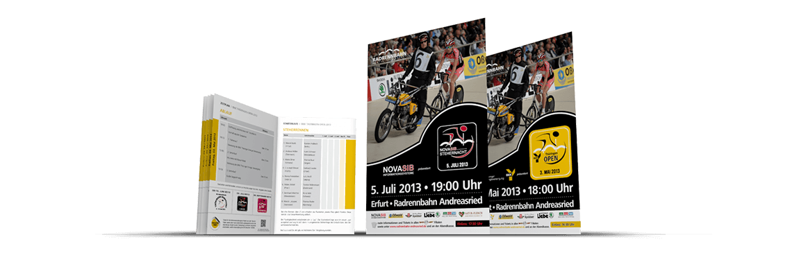 regionale Werbung für die Erfurter Radrennbahn