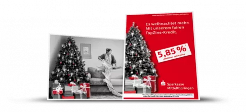 kartinka wirbt mit der Sparkasse Mittelthüringen für eine Kredit-Kampagne