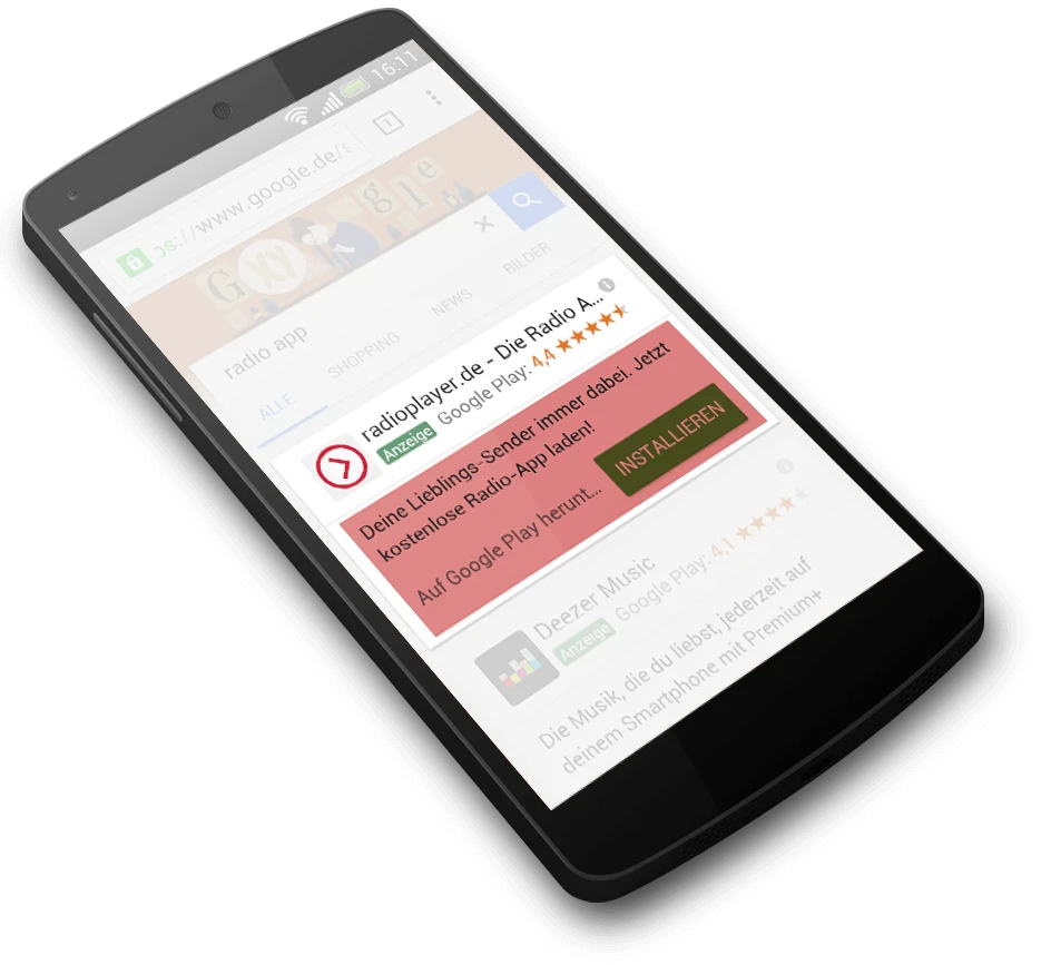 AdWords App-Erweiterung AdWords App-Erweiterung