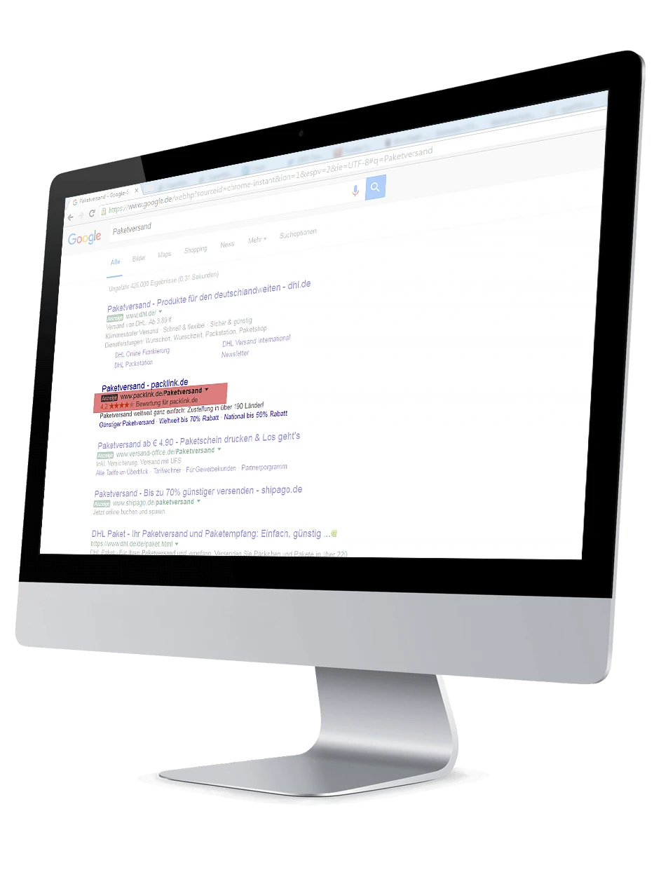 AdWords Bewertungserweiterung AdWords Bewertungserweiterung