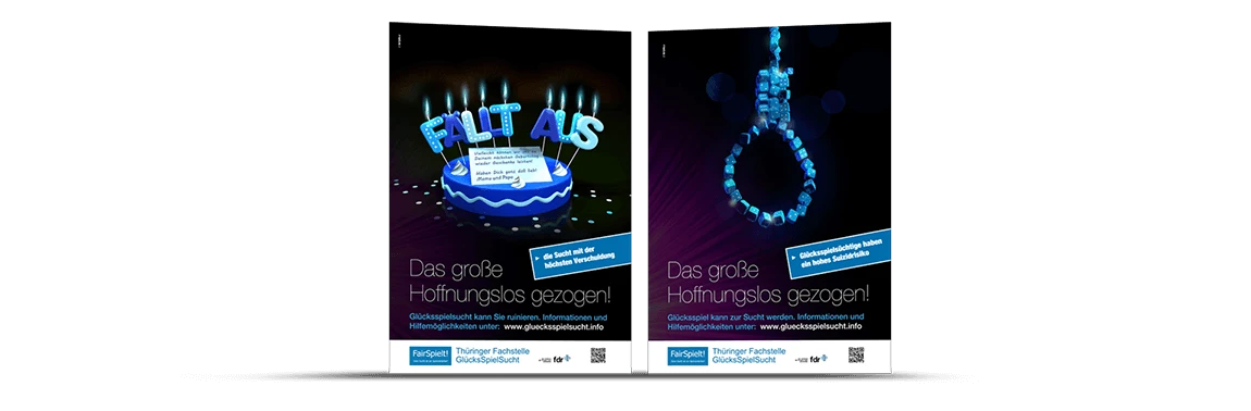 Plakatkampagne Glücksspielsucht Plakatkampagne Glücksspielsucht