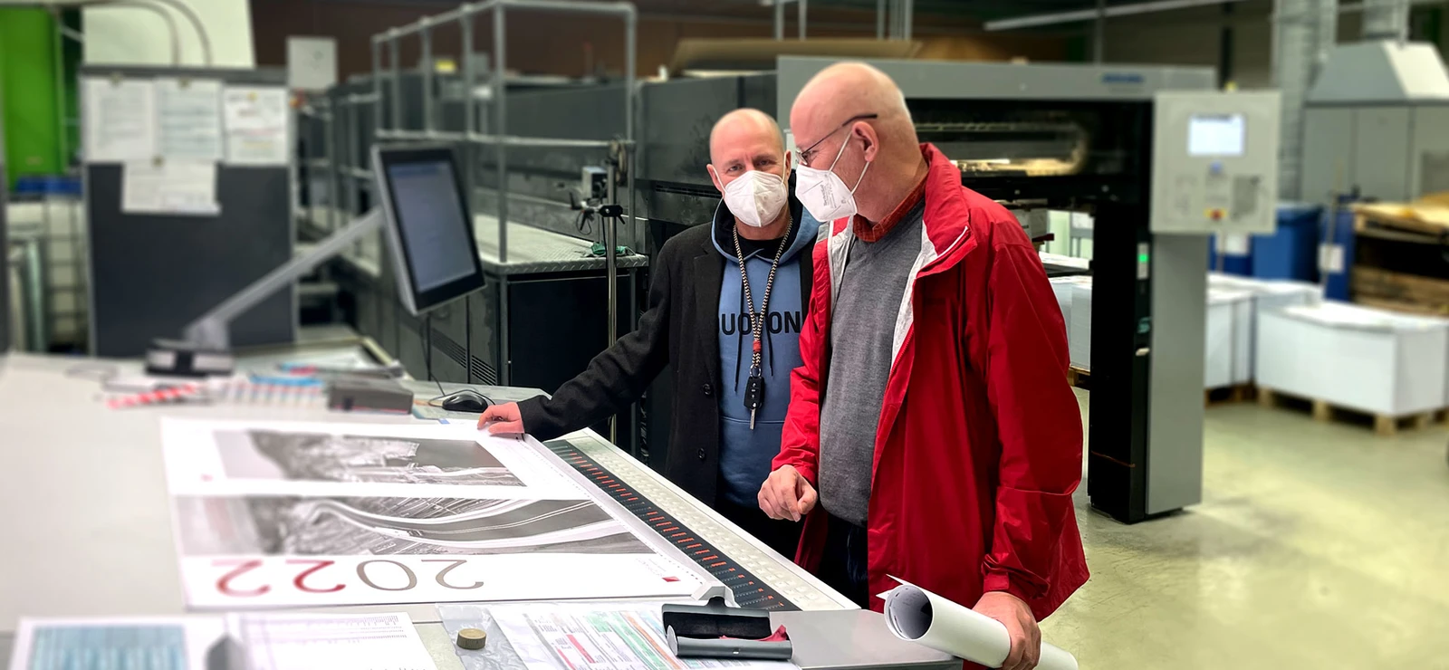 Setzpfandt Andruck Dr. Setzpfandt und Andreas Jung beim Andruck