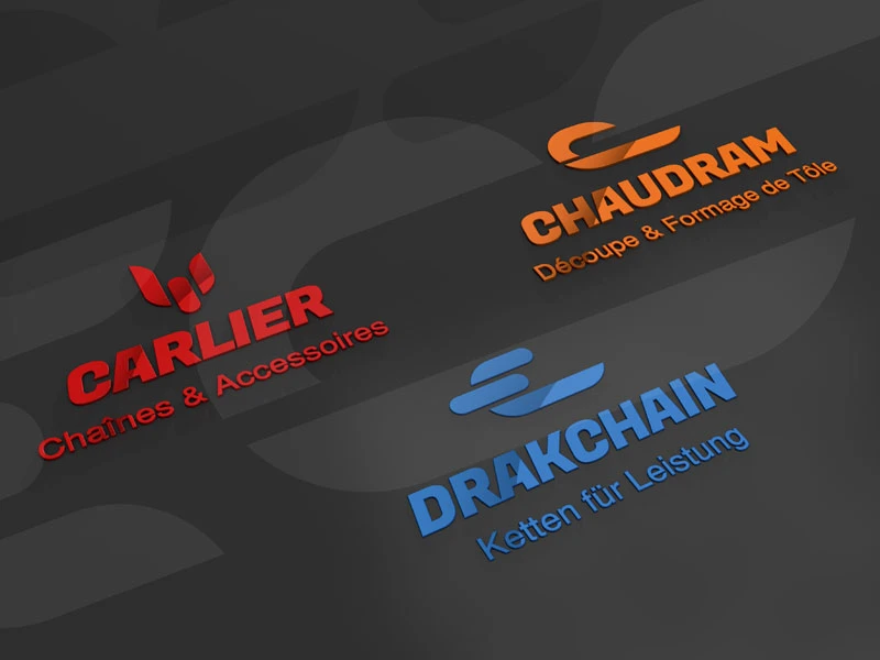 Logos von DRAKCHAIN, CARLIER CHAINES & CHAUDRAM Logos von DRAKCHAIN, CARLIER CHAINES & CHAUDRAM