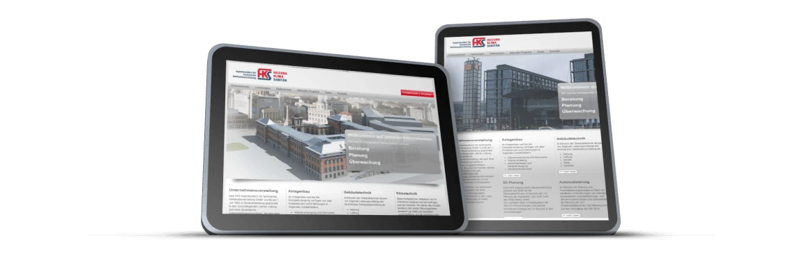 Die neue Internetseite von HKS Ingenieurbüro hält sich betont zurück Die neue Internetseite von HKS Ingenieurbüro hält sich betont zurück
