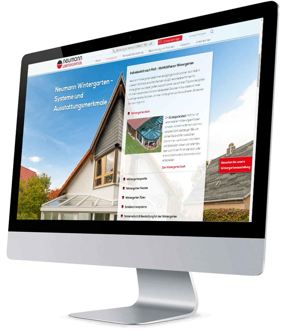 Website Relaunch für Neumann Wintergarten Website Relaunch für Neumann Wintergarten
