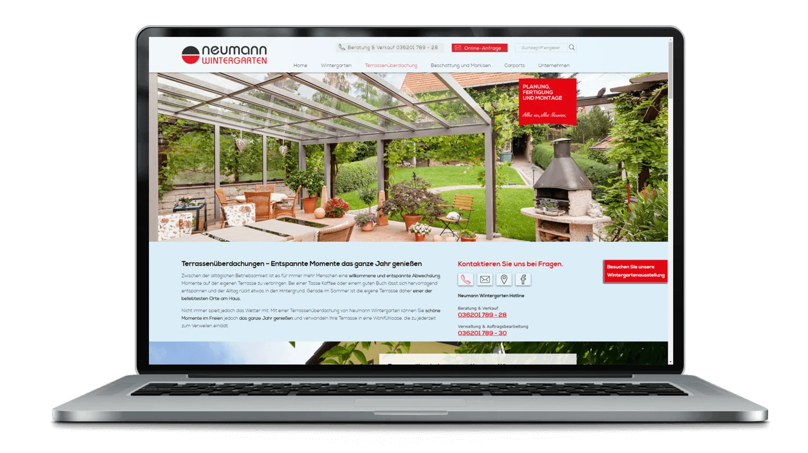 Website Relaunch für Neumann Wintergarten