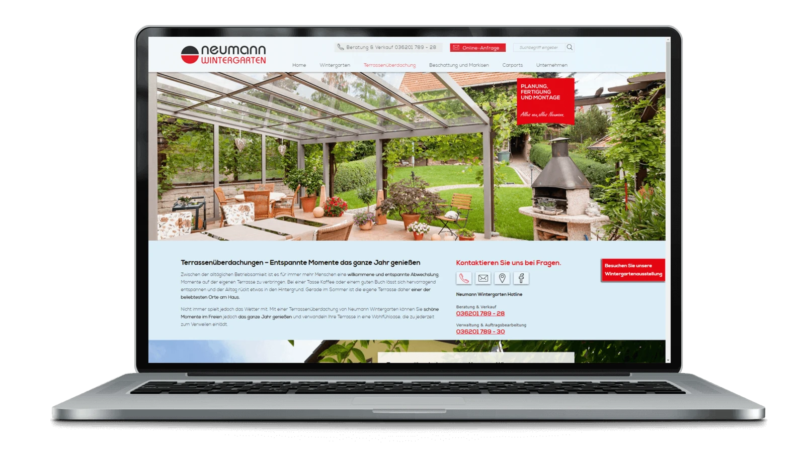 Website Relaunch für Neumann Wintergarten Website Relaunch für Neumann Wintergarten