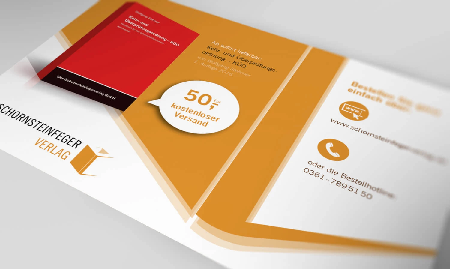 Schornsteinfegerverlag - Flyer im Hochkantformat Schornsteinfegerverlag - Flyer im Hochkantformat