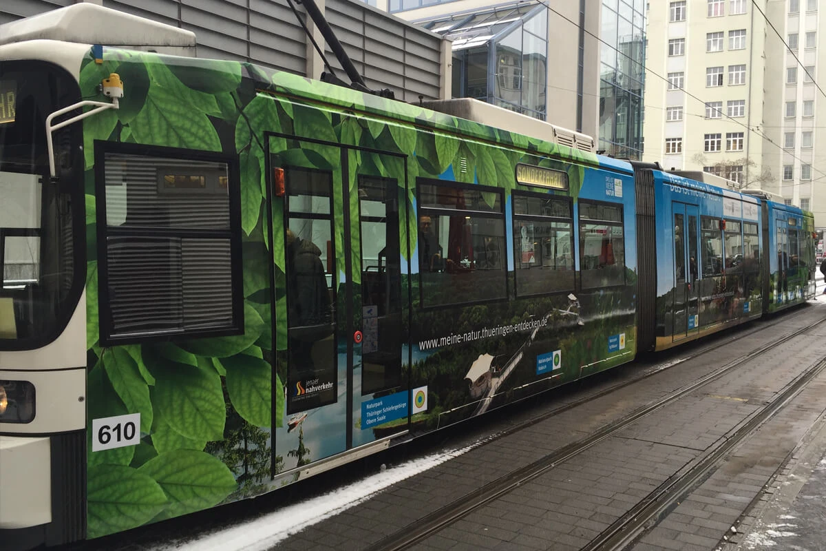 Einweihung der Themenjahr - Straßenbahn in Jena Einweihung der Themenjahr - Straßenbahn in Jena