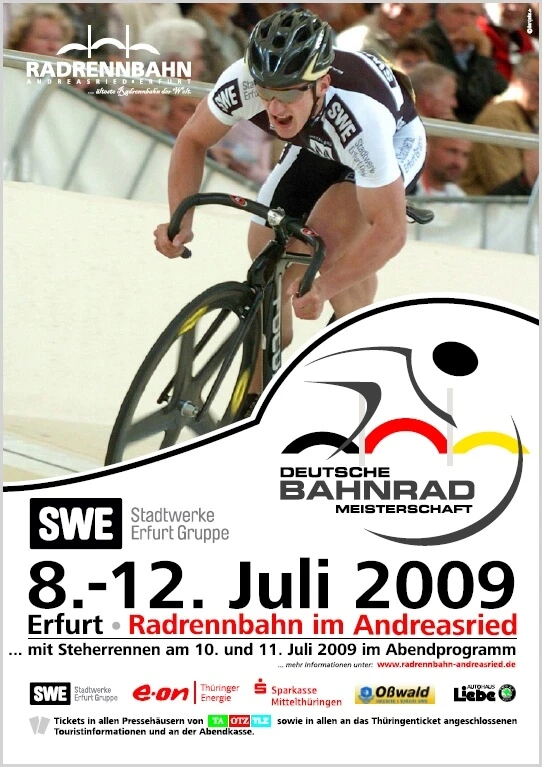 Plakat für die Deutsche Bahnrad Meisterschaft Plakat für die Deutsche Bahnrad Meisterschaft