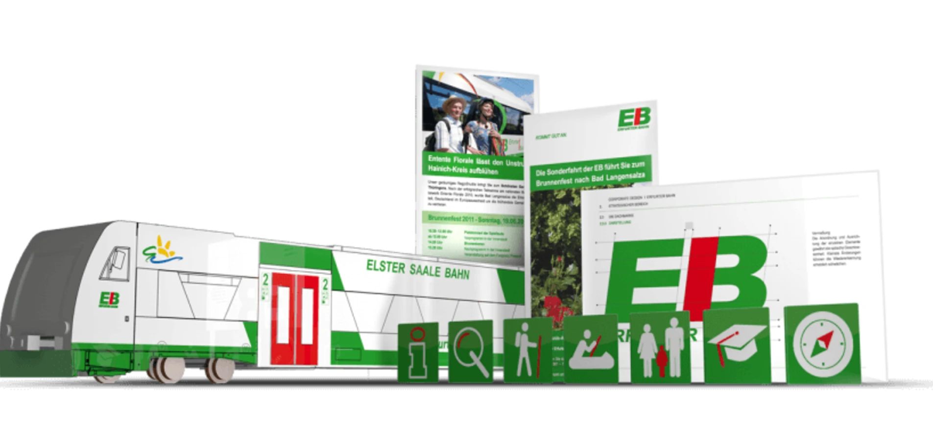 Gestaltung und Verklebung von der Aussenwerbung der Erfurter Bahn Gestaltung und Verklebung von der Aussenwerbung der Erfurter Bahn